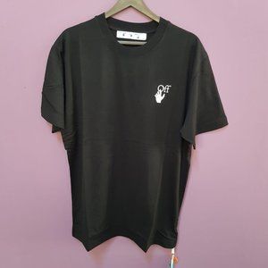 Off-White Black T-Shirt With Spray Marker Print